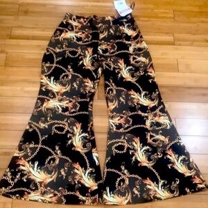 ESY Studio EY FLAIR ELEPHANT LEG NEW vintage XL RUNWAY PRINT
